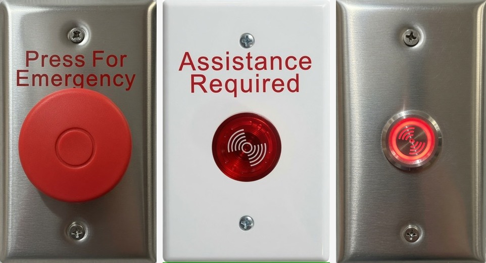 WEX Emergency Washroom Kit — Emergency Call Button, Outside Alarm, Inside Alarm, Door Contact
