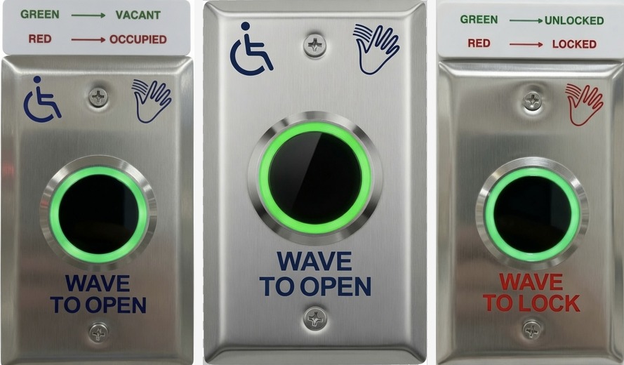 WRIR Washroom Infrared Kit — Wave to Open, Occupancy Sign, Wave to Lock