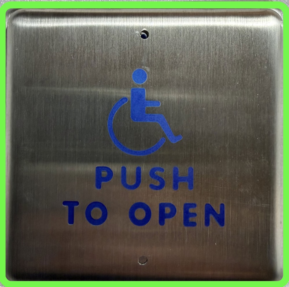 WRX Illuminated Washroom Kit — Push to Open plate with green LED ring